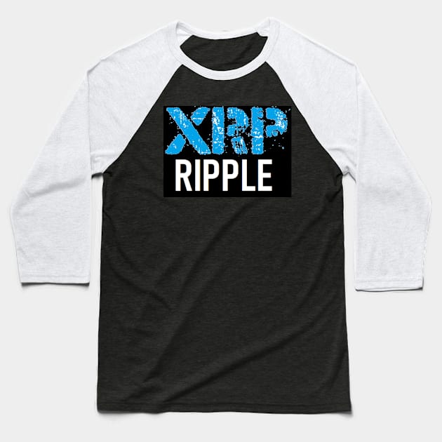 Ripple XRP (Front & Back Designs) Baseball T-Shirt by DigitalNomadInvestor